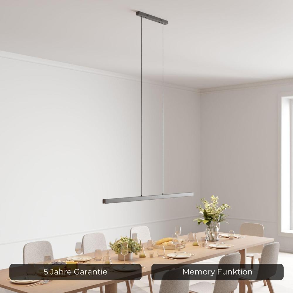 LUMIÈRE Design Calimera 'V2' Designer Pendelleuchte mit Fernbedienung & Smart Home Integration (WiFi+BLE), 120 cm, Weiß Bild 1