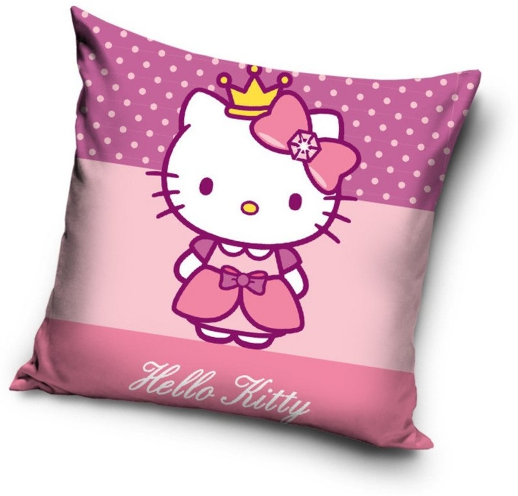 Hello Kitty Dekokissen Hello Kitty Velour Kissen Dekokissen 40 x 40 cm Bild 1