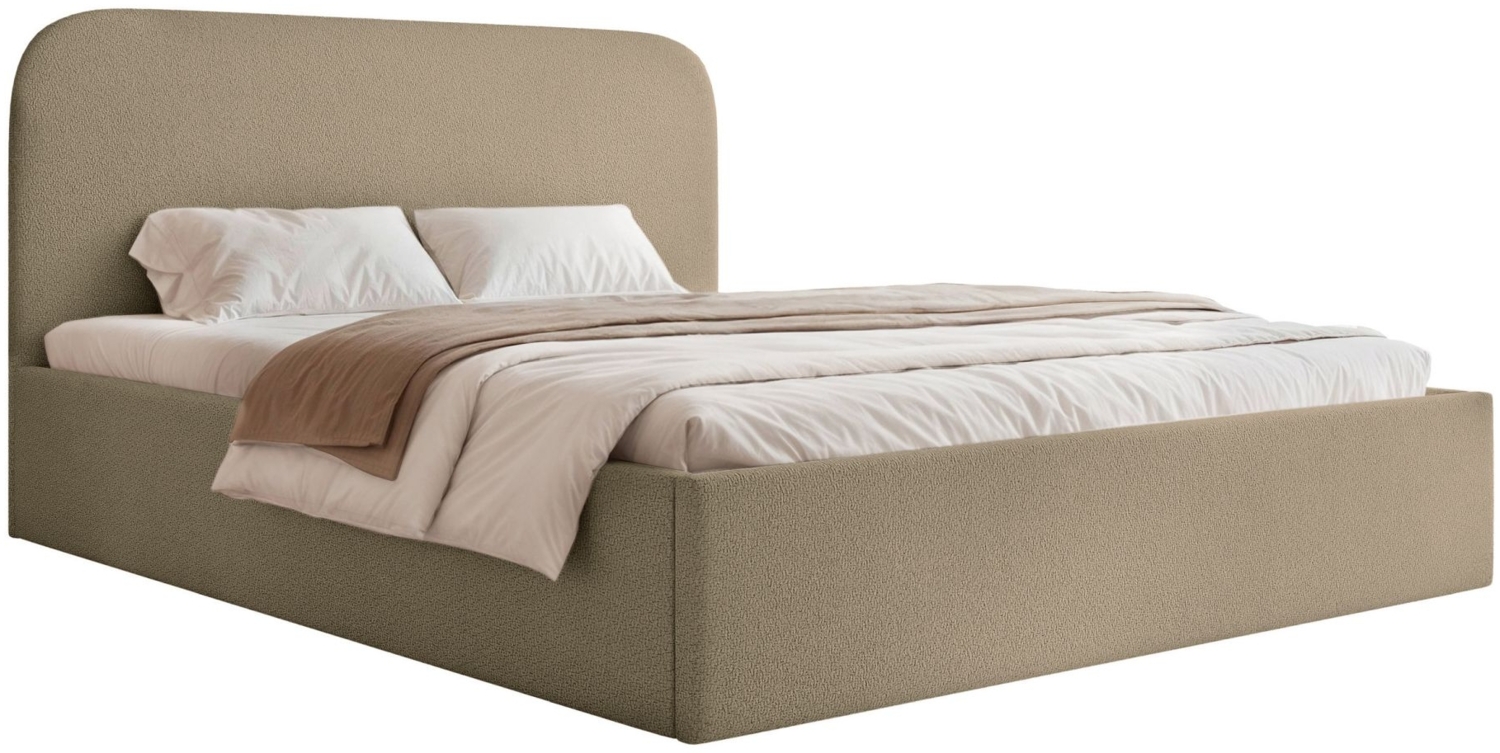 Selsey 'Sonvivo' Polsterbett mit Bettkasten, Chenille, dunkelbeige, 160x200 Bild 1