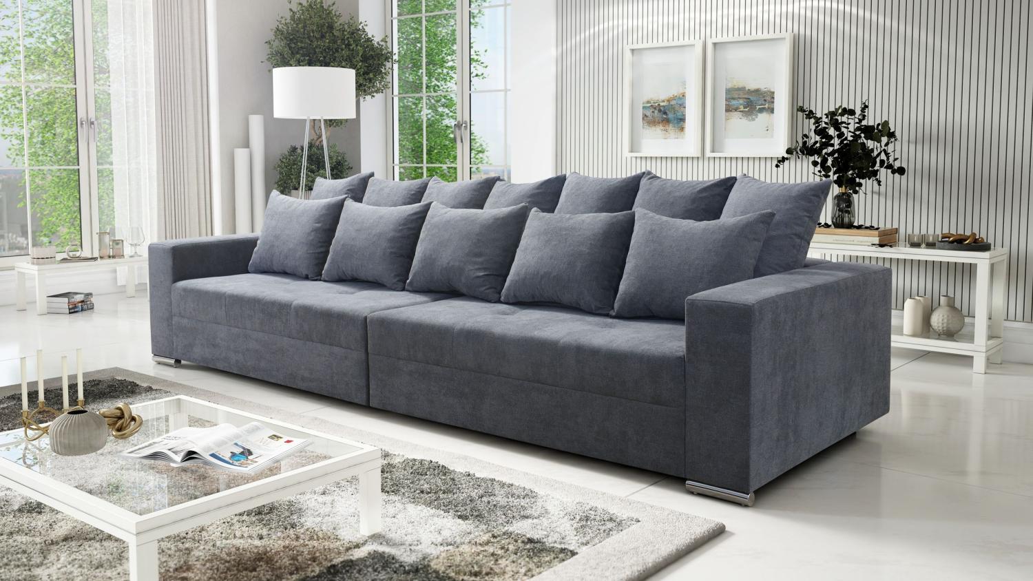 Modernes Big Sofa Wohnlandschaft Sofa Couch Jumbo XXL 3 - hellgrau Bild 1