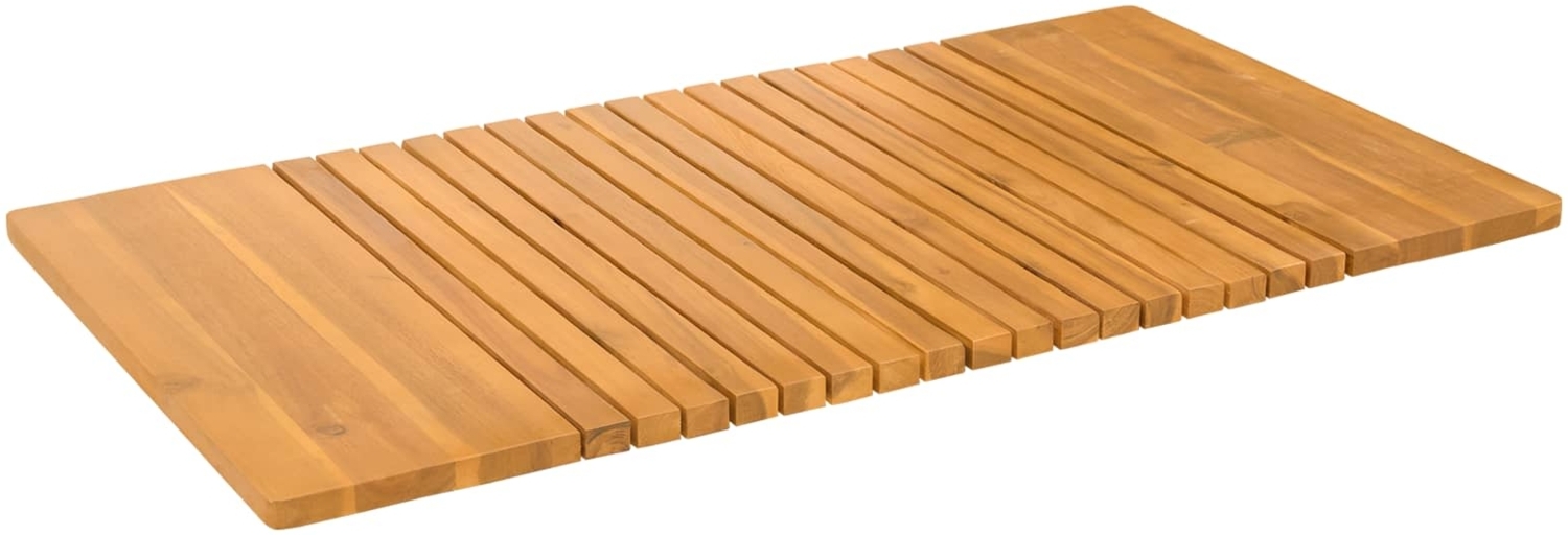 vidaXL Badematte Uni Braun 100x55 cm Holz 42025265 Bild 1