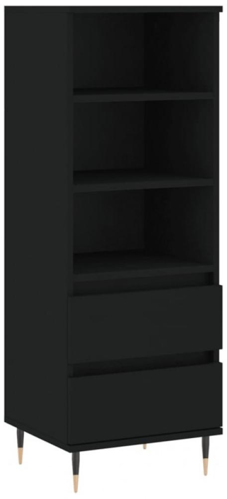 vidaXL Highboard Schwarz 40x36x110 cm Holzwerkstoff 831501 Bild 1