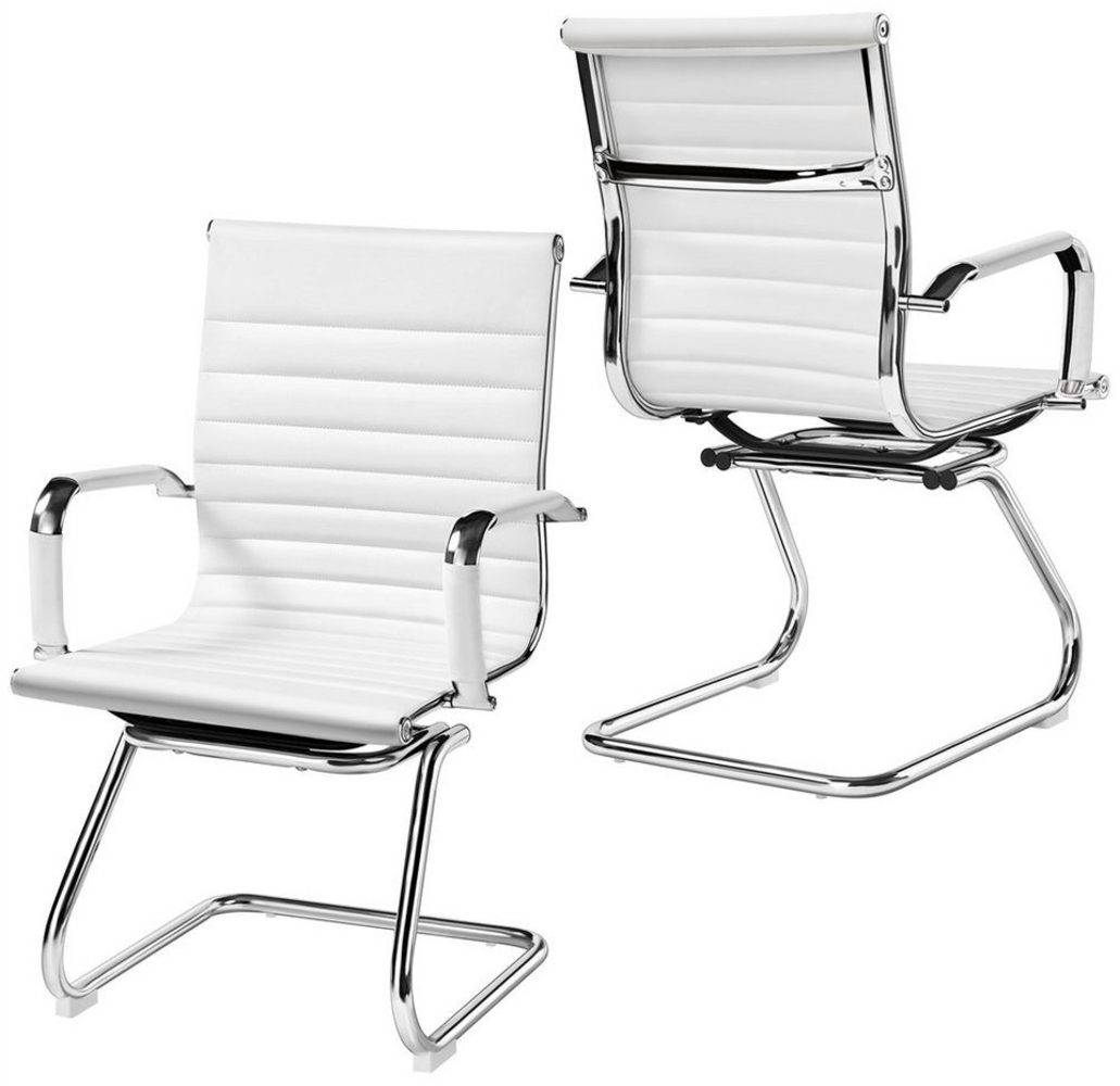 Yaheetech Esszimmerstuhl, Küchenstühle mit Hoher Rückenlehne und Armlehnen, Freischwinger Bild 1