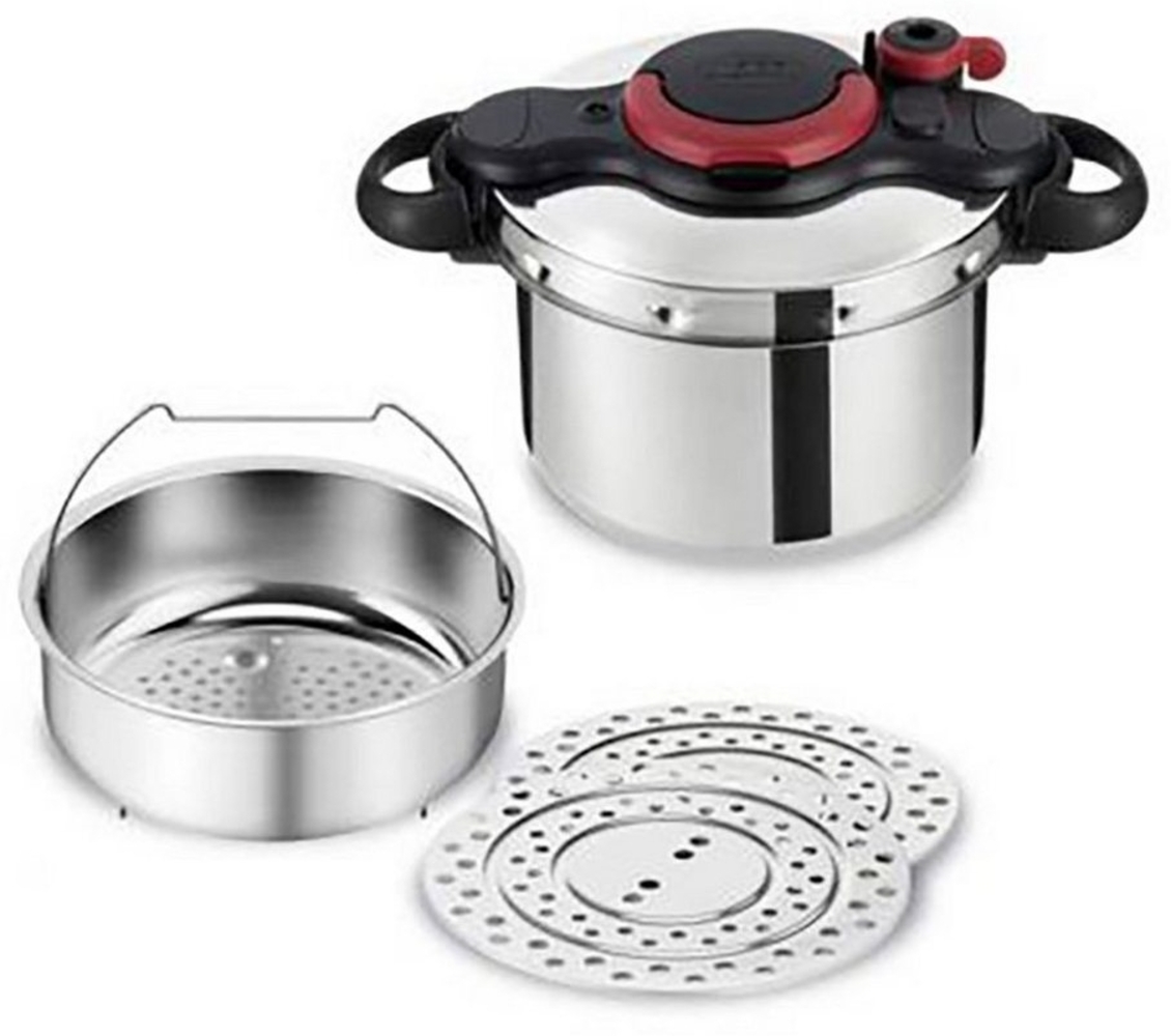 Tefal Schnellkochtopf TEFAL Clipso Minut Easy Schnellkochtopf 9 l P4624967, Edelstahl, Induktion, Dampfkochtopf Bild 1