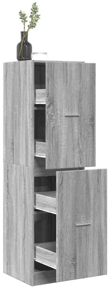 vidaXL Apothekerschrank Grau Sonoma 40x41x144,5 cm Holzwerkstoff 3309641 Bild 1