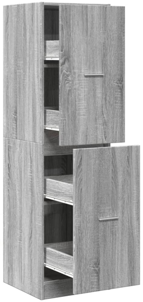 vidaXL Apothekerschrank Grau Sonoma 40x41x144,5 cm Holzwerkstoff 3309641 Bild 1