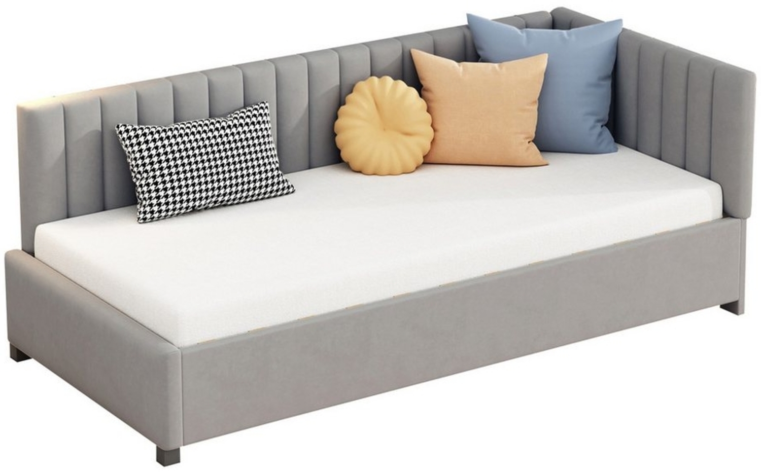 REDOM Polsterbett Daybett Tagesbett Schlafsofa (Multifunktionsbett mit Lattenrost Hautfreundlicher Samtstoff, 90*200 cm), ohne Matratze Bild 1