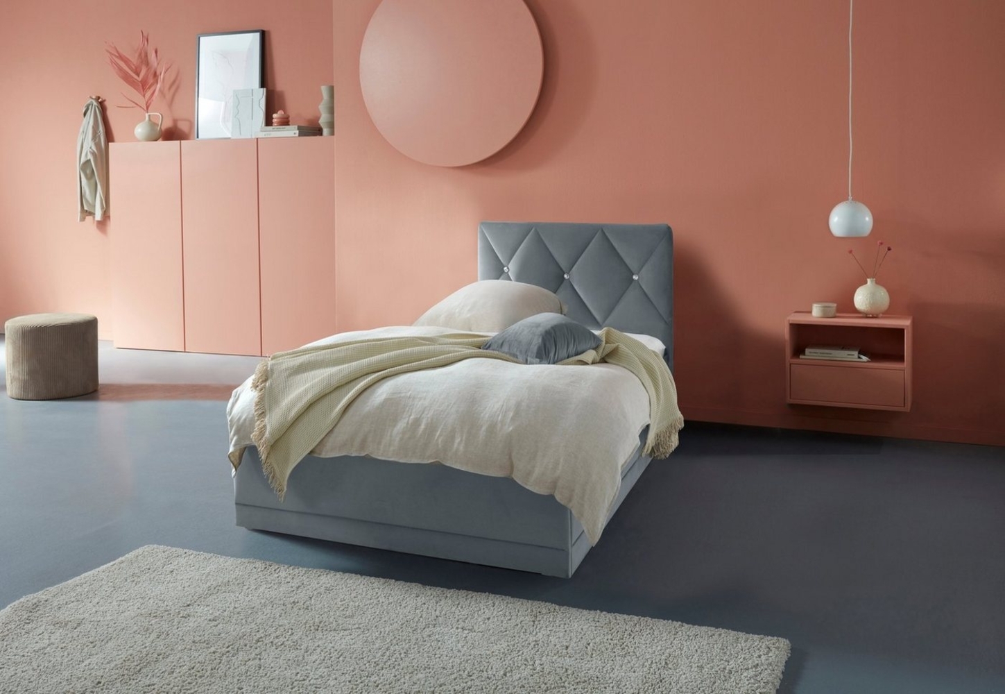 Westfalia Schlafkomfort Polsterbett Adamas, auch mit Bettkasten, Knopfheftung mit Strasssteinen Bild 1