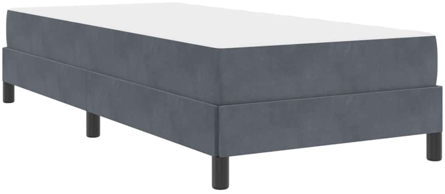 vidaXL Boxspringbett mit Matratze Dunkelgrau 90 x 200 cm Stoff 3398666 Bild 1