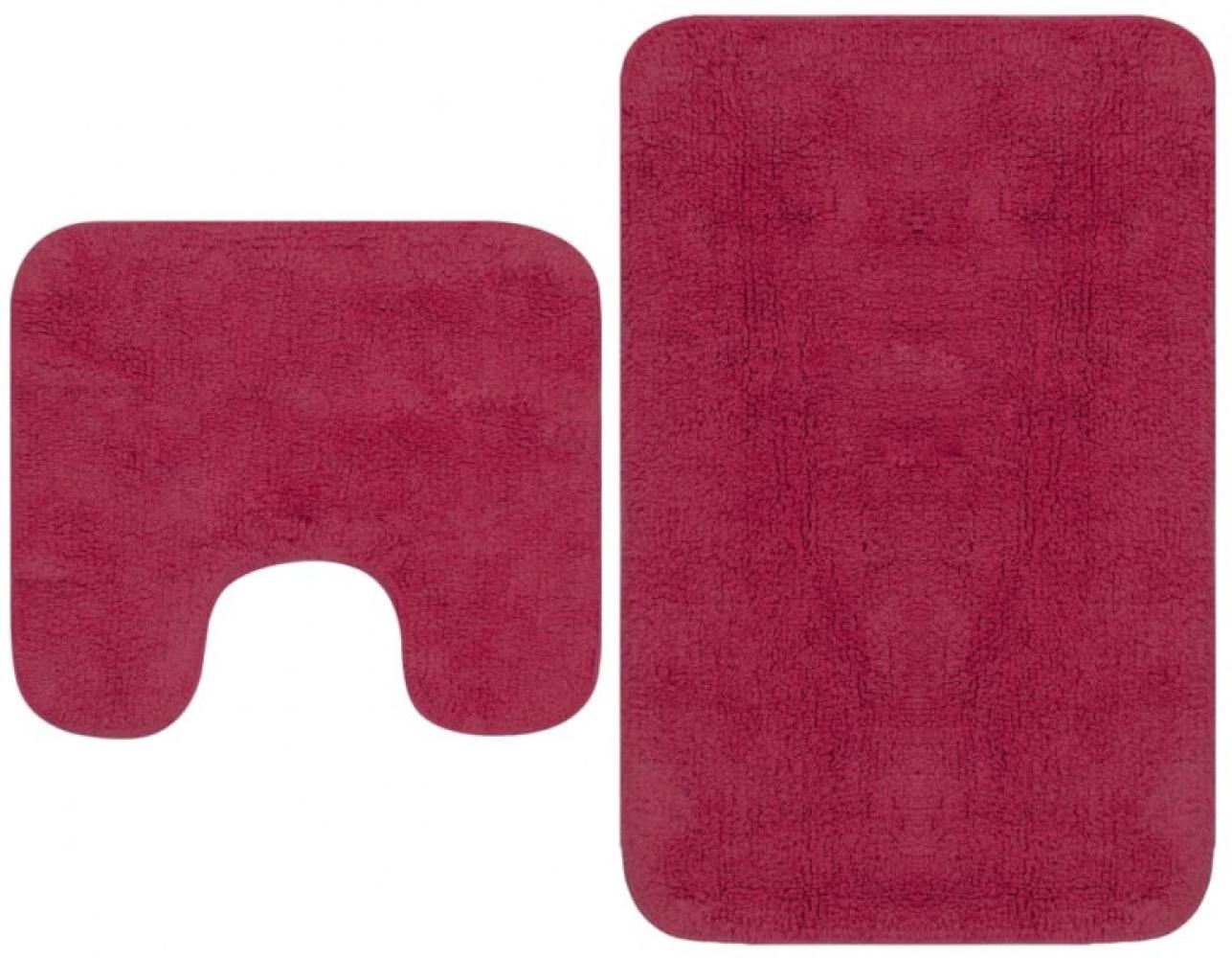 vidaXL Badematten-Set 2-tlg. Stoff Fuchsia 133234 Bild 1