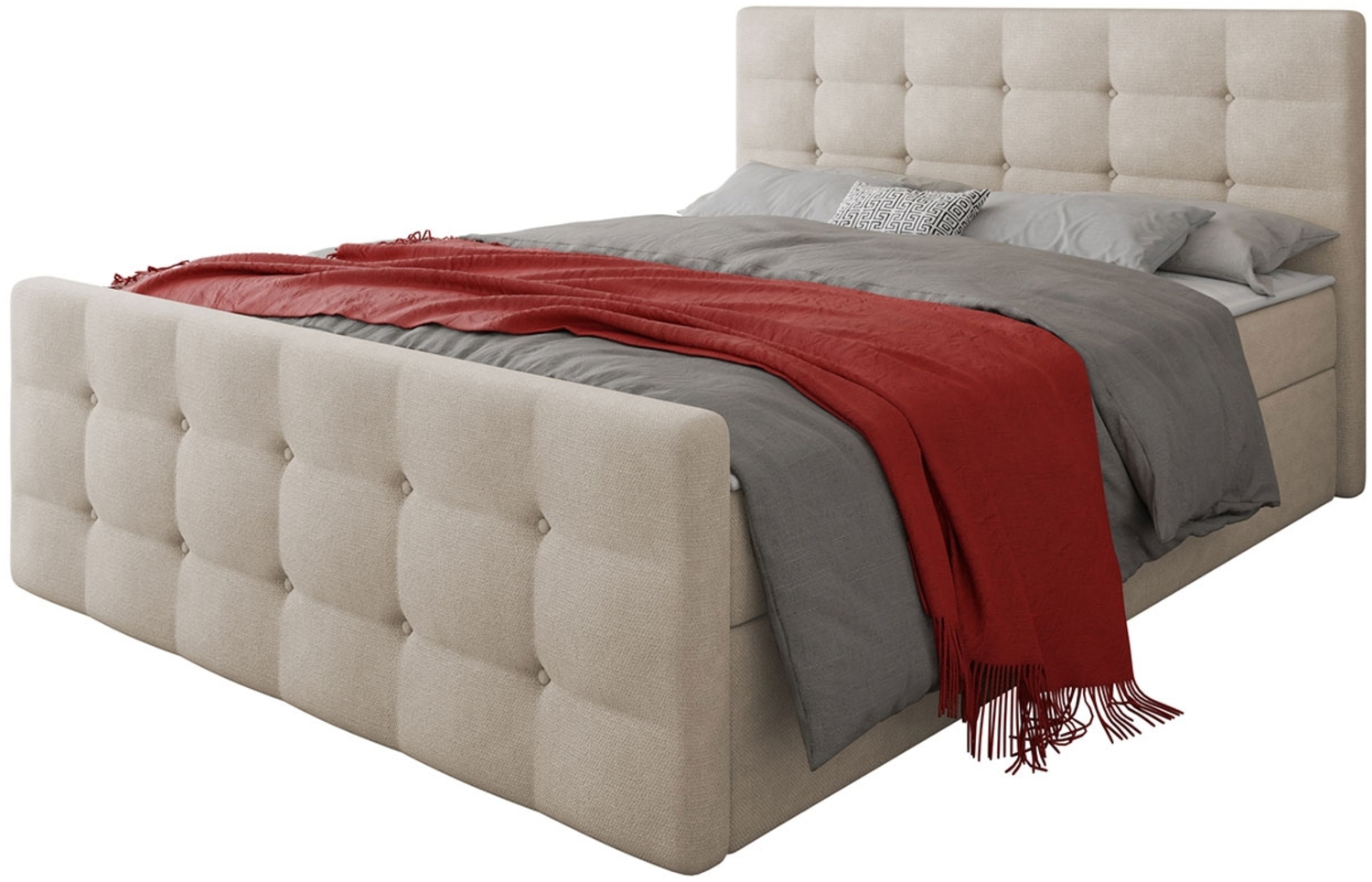 Mirjan24 Boxspringbett Ziton 1 , Sand, 180 x 200 cm Bild 1