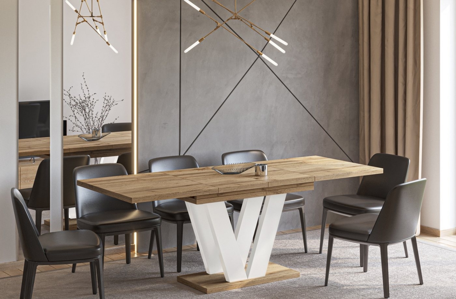 Ausziehbarer Esstisch Lara W Bild 1