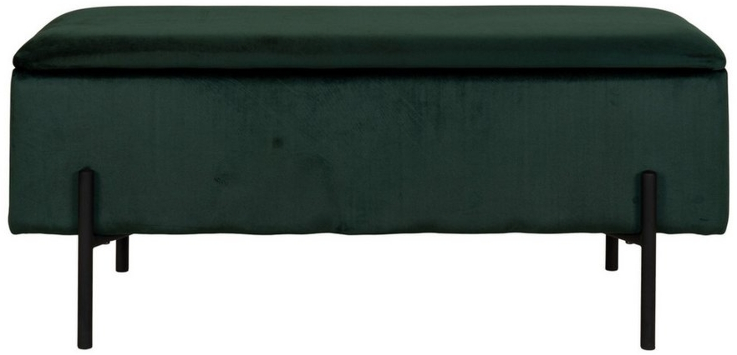 Elegante Bank NIZZA mit Stauraum - ca. 95cm - grüner Samt Bild 1