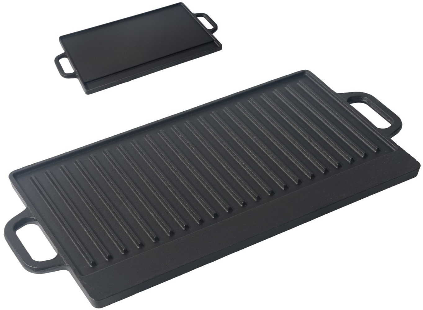 Grillplatte aus Gusseisen Wendeplatte Grillplatte Grillpfanne Burgerplatte 50x23,5x1,5cm Bild 1