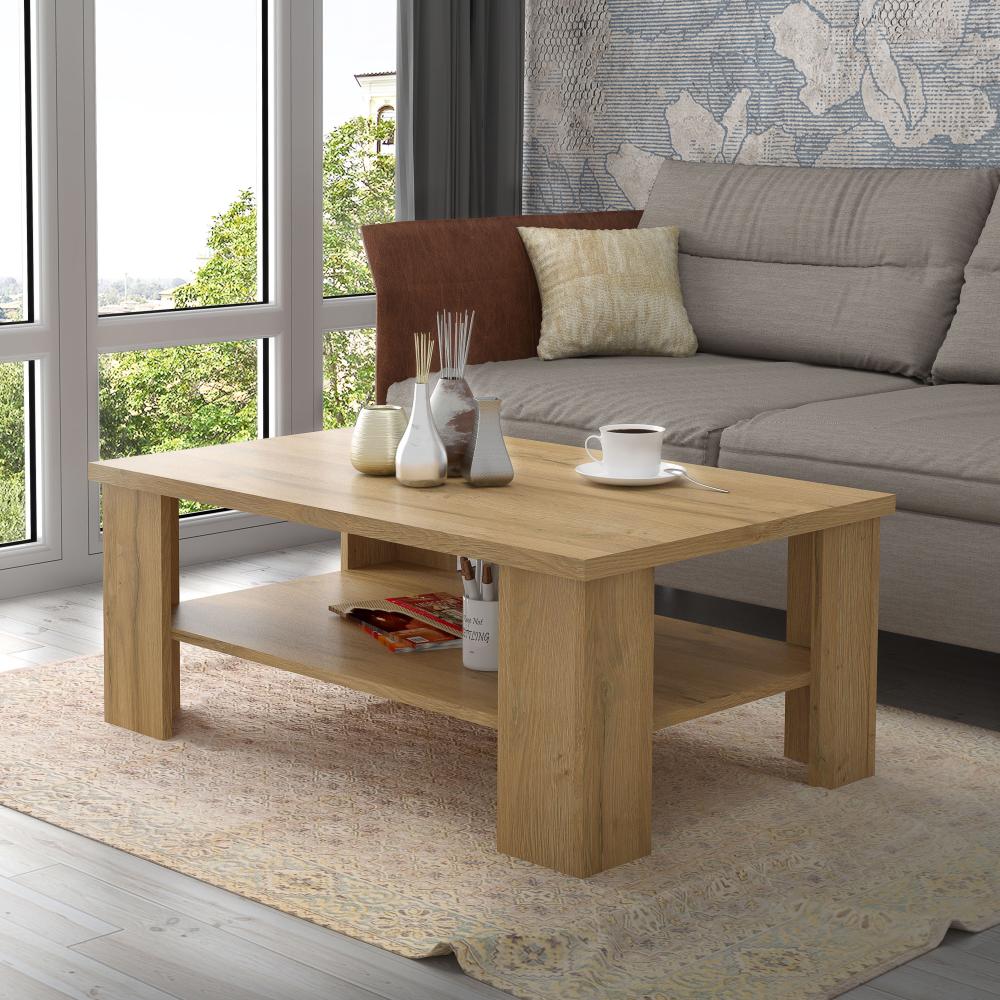 FORTE Havanna Couchtisch, Holzwerkstoff, Braun, 107 x 42,8 x 67 cm Bild 1