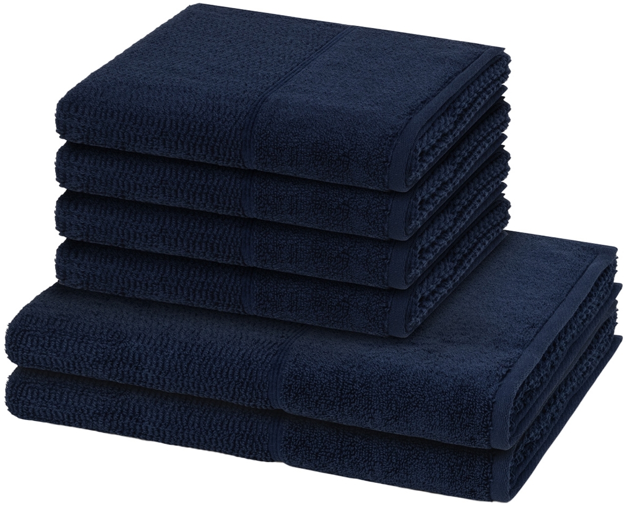 Möve for frottana Pearl 6 tlg. Frottier-Set - 4 X Handtuch (50 X 100cm), 2 X Duschtuch (67 X 140cm) - 500 g/m² - Deep Sea Bild 1