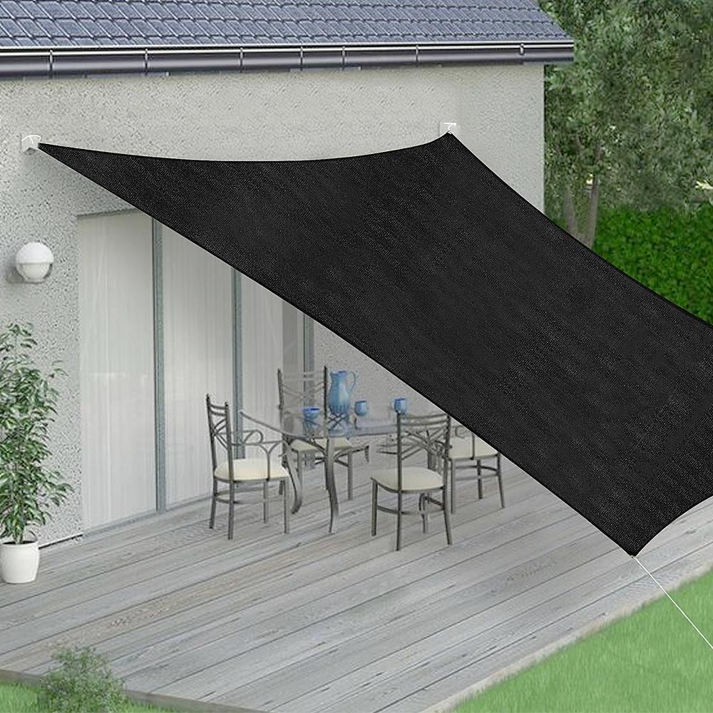 Sonnensegel Anthrazit/Schwarz Rechteck 2x4m Schatten UVSchutz Wetterfest Outdoor Bild 1