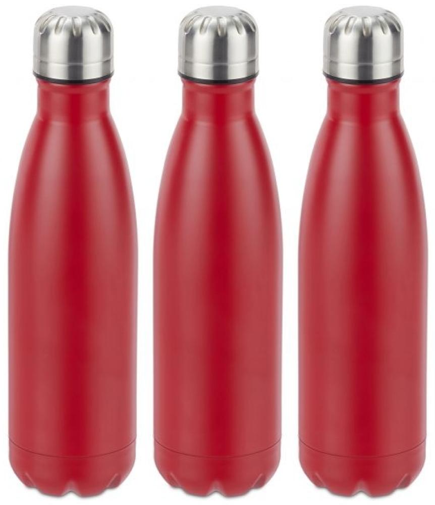 3 x Trinkflasche Edelstahl rot 10028142 Bild 1