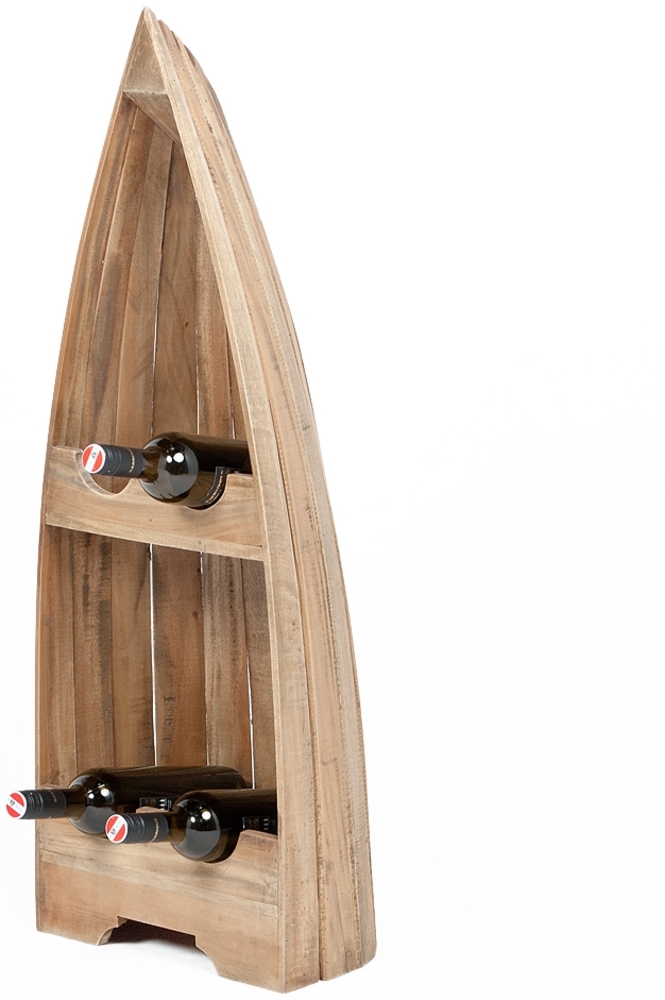 Weinregal VINO-M ca. H100cm Antik-Natural Mahagony Bootsregal Vintage Eckregal Bild 1