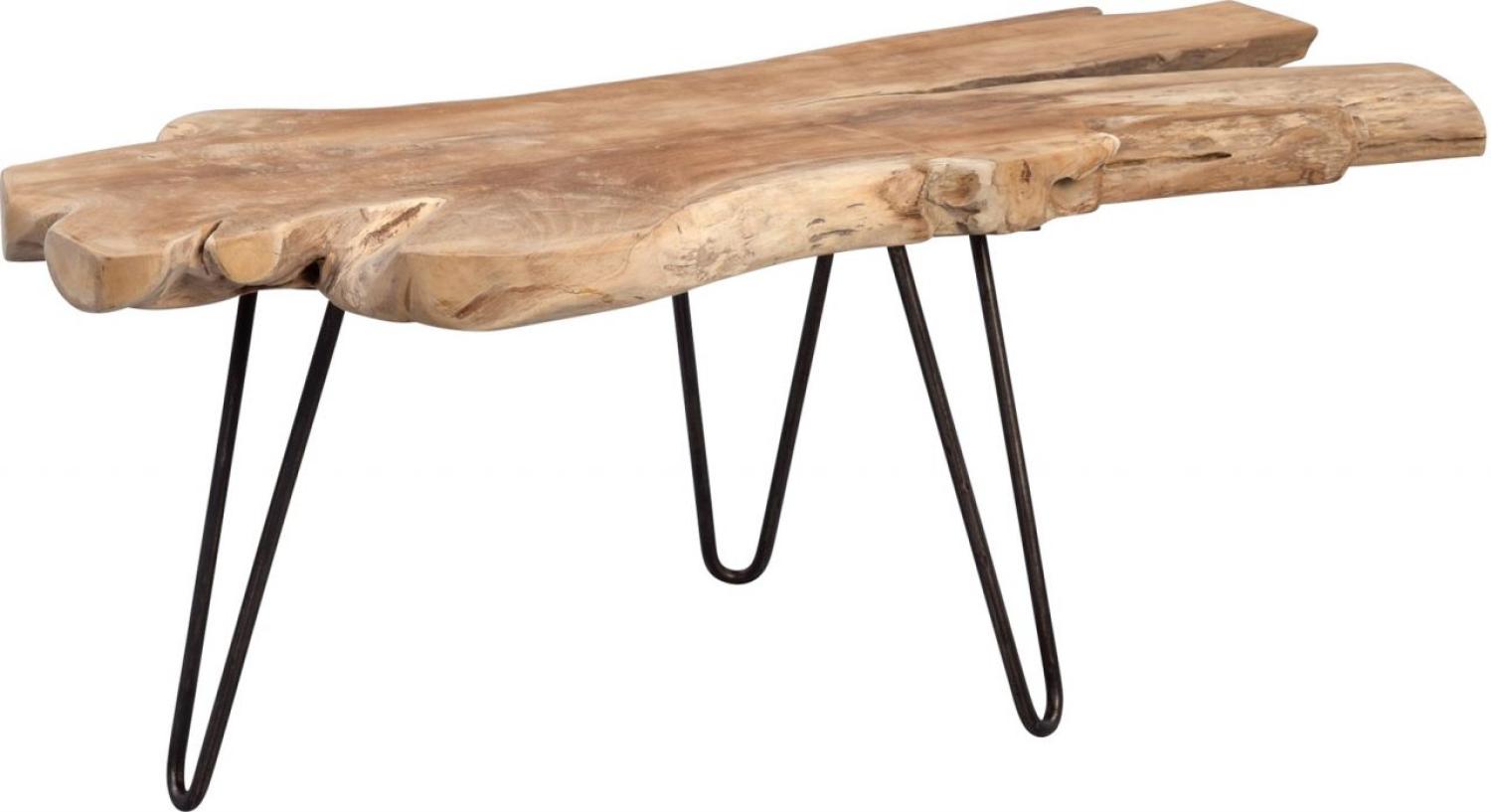 Couchtisch Beistelltisch SILAS 100x40 cm Teakholz massiv Bild 1