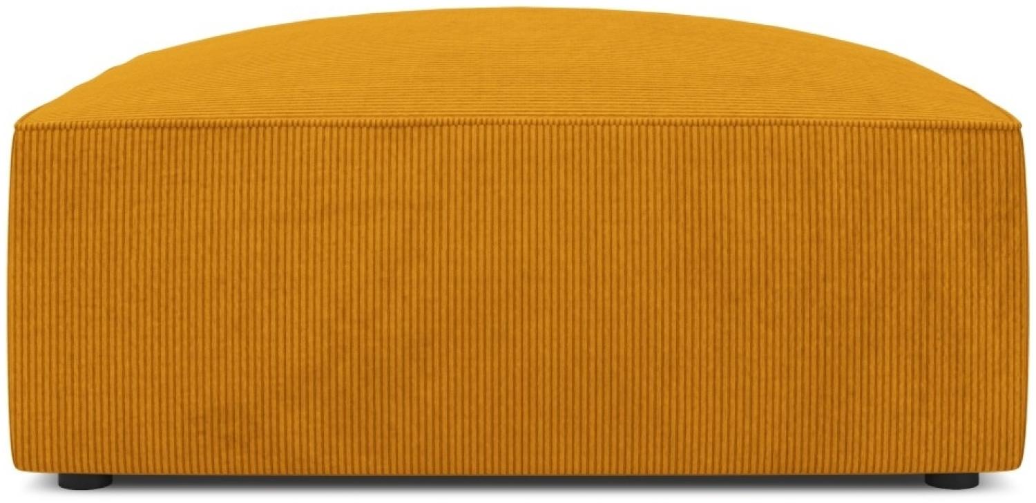 Micadoni Pouf Hocker Ruby | Bezug Yellow | Beinfarbe Black Plastic Bild 1