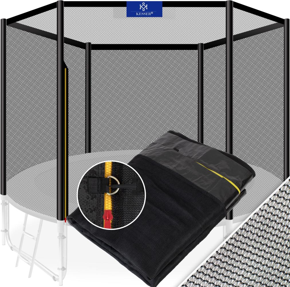 KESSER® Trampolin Ersatznetz, UV-beständig, einfache Montage, mit Reißverschluss, Ø 244cm (6 Stangen) Bild 1