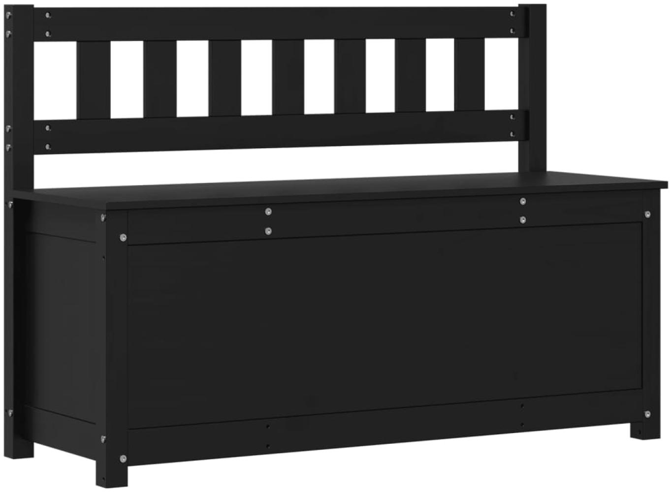 vidaXL Sitzbank Schwarz 110x41x76,5 cm Massivholz Kiefer 823558 Bild 1