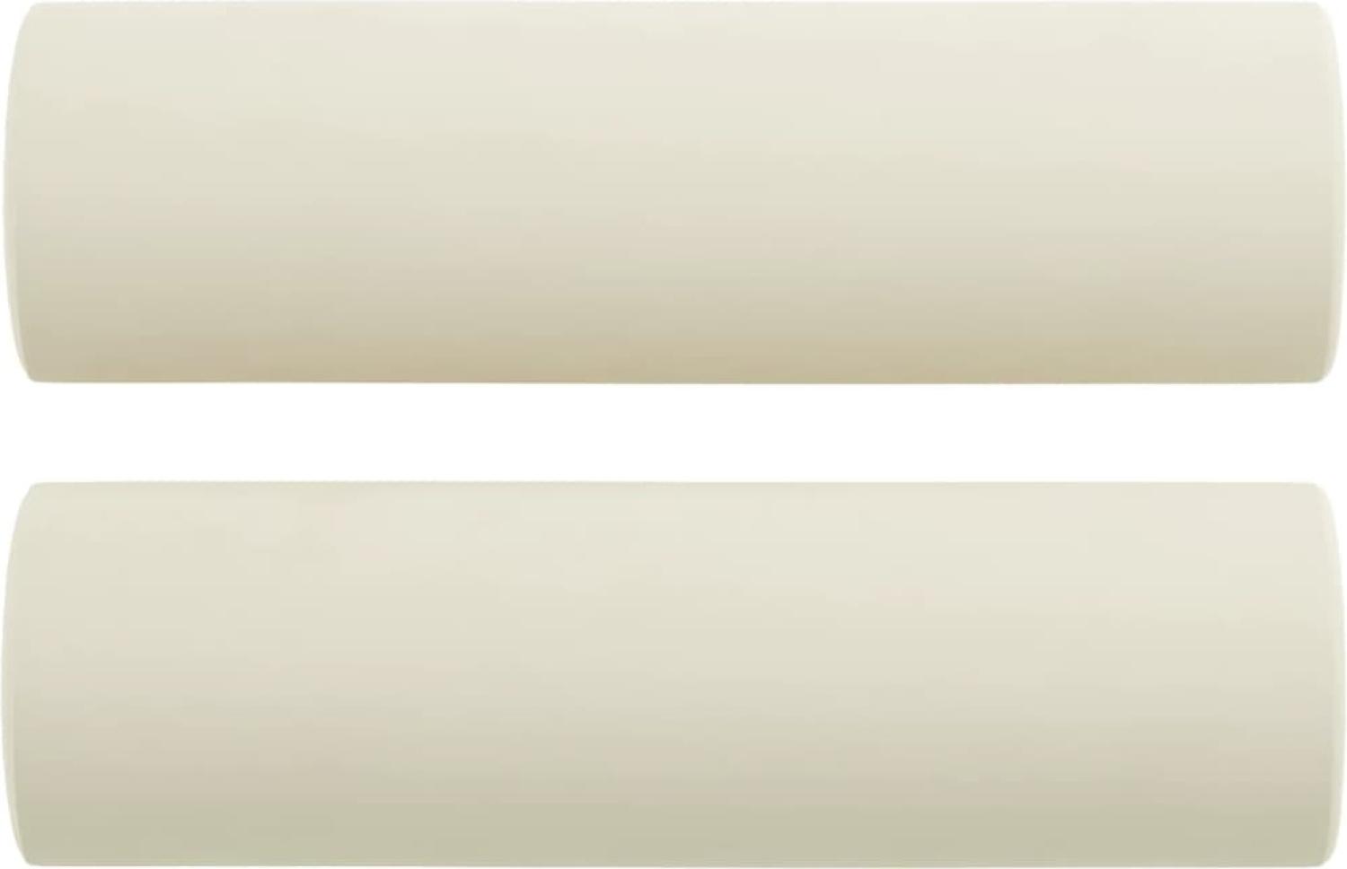 vidaXL Zierkissen 2 Stk. Creme Ø15x50 cm Samt 349517 Bild 1