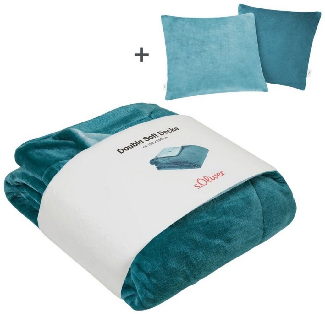 Wohndecke Doublesoft, Kuscheldecke, Deal, Kissen geschenkt!, s.Oliver, Kuscheldecke, mit GRATIS-Zugabe: 2x Kissenhülle, mit Reißverschluss Bild 1