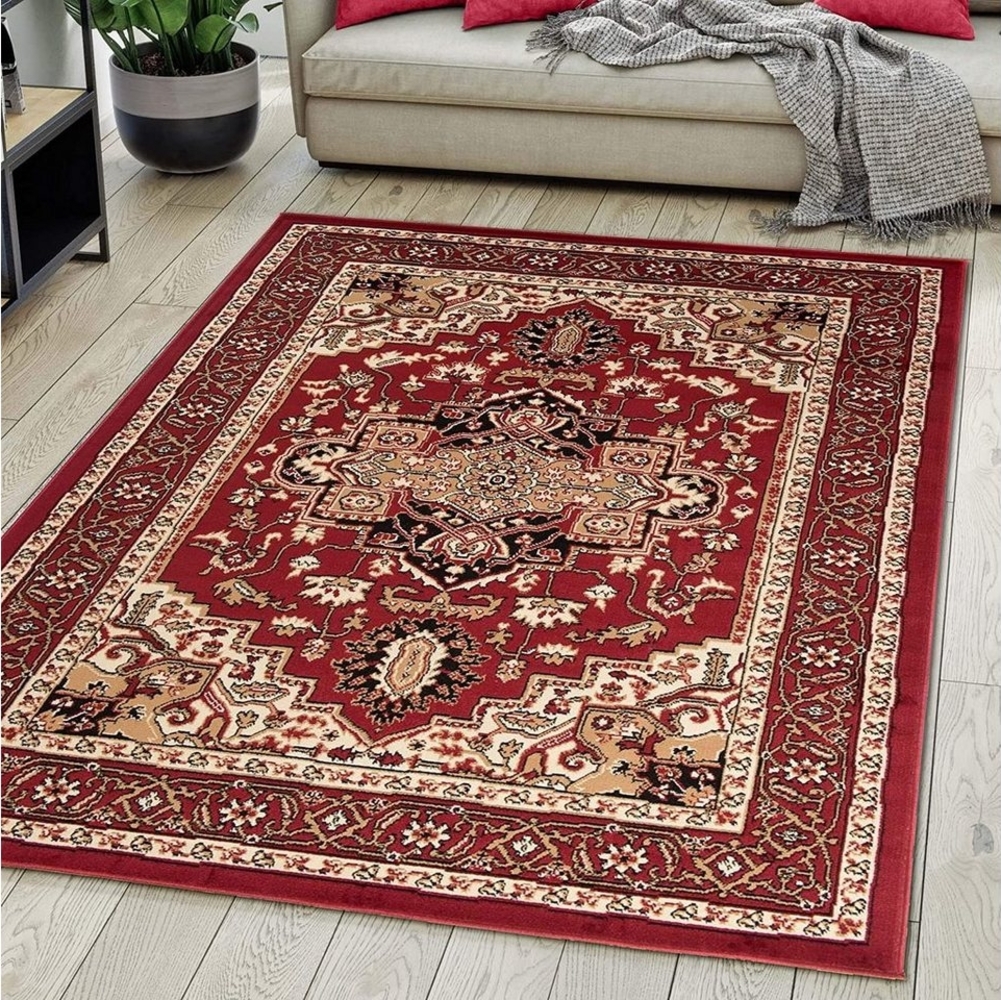 Mazovia Orientteppich DY-EUFRAT-Q011A-BLACK, 140x200, Orientalisch, Blumenmuster, Klassisch, Kurzflor, Gemustert Bild 1