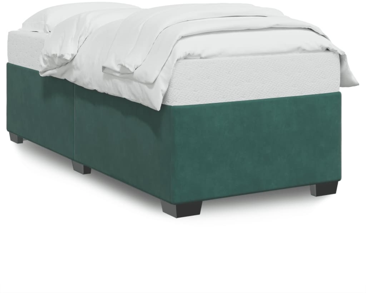 vidaXL Bettgestell ohne Matratze Dunkelgrün 80x200 cm Samt 3284598 Bild 1