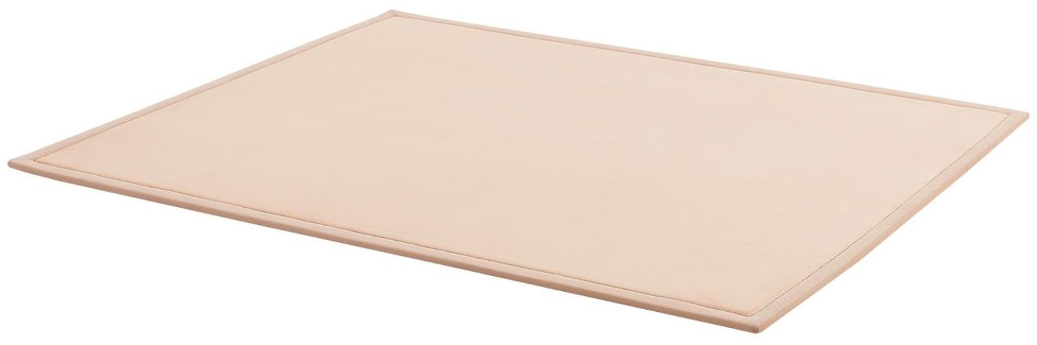 Juskys Krabbelmatte Spielmatte Krabbeldecke 220x180 cm Samtmatte Teppich für Kind, Baby, Yoga - rutschfest, weich Kinderteppich Spielteppich in Beige Bild 1