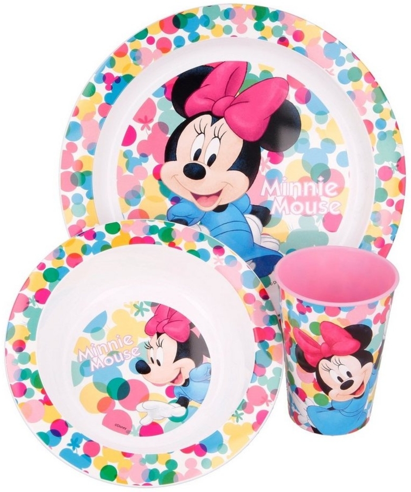 Disney Minnie Mouse Geschirr-Set Disney Minnie Mouse Kinder Geschirr-Set 5 teilig, 1 Personen, Kunststoff Bild 1