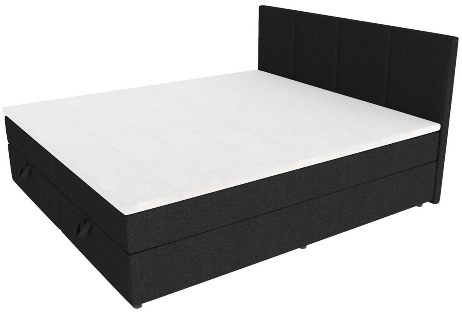 99rooms Boxspringbett Alvaro (Schlafzimmerbett, Bett), 140/160/180x 200 cm, mit Topper, Bonellfederkern, Kopfteil gepolstert Bild 1