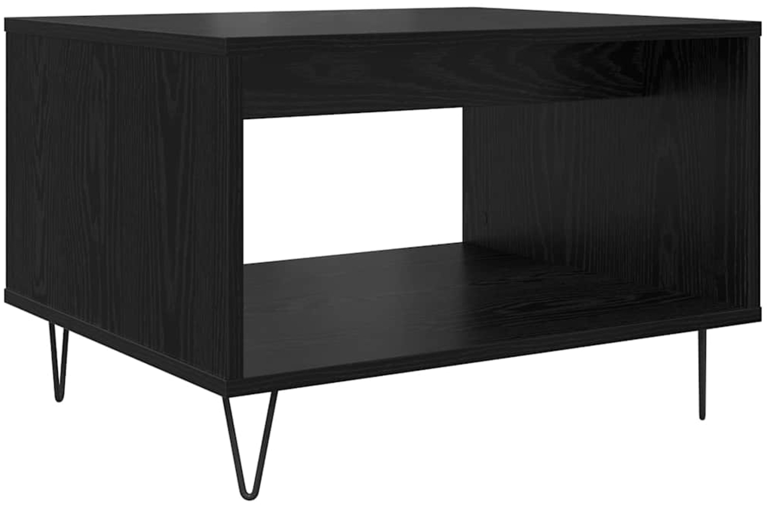 Couchtisch, Sofatisch Schwarz Eichen-Optik 60 x 50 x 40 cm Holzwerkstoff Bild 1