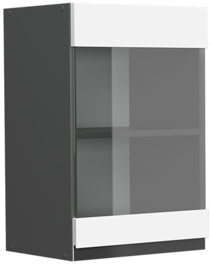 Küchenglasschrank R-Line Weiß 40 cm J-Shape Vicco Bild 1