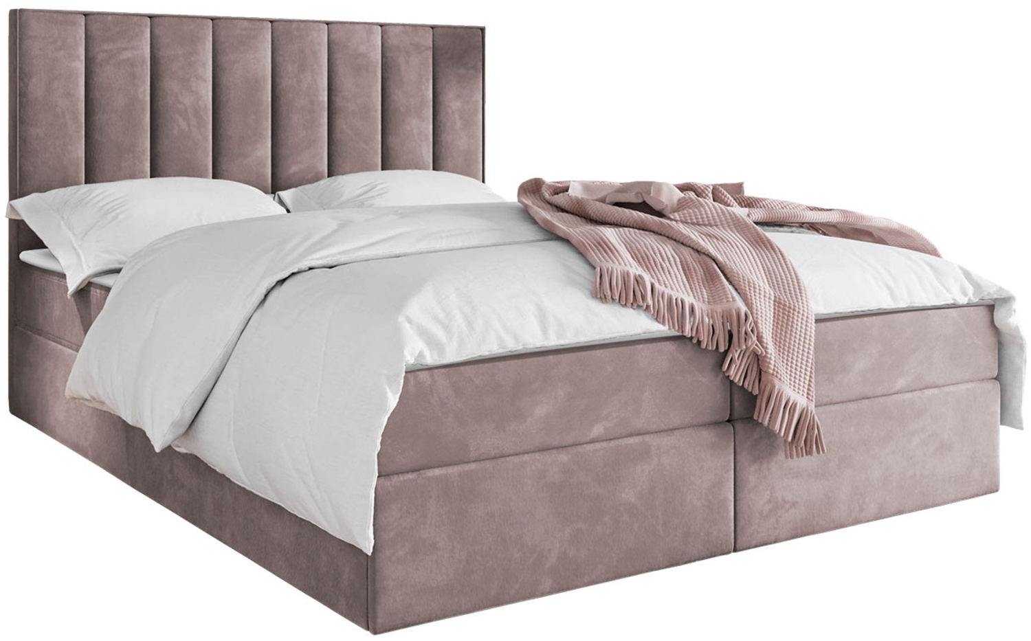 Mirjan24 Boxspringbett Draban II , Rosa, 180x200 cm Bild 1