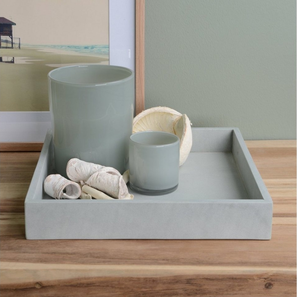 wohnfreuden Dekotablett Sandstein Tablett 30 x 30 cm hoher Rand, 32037 Bild 1