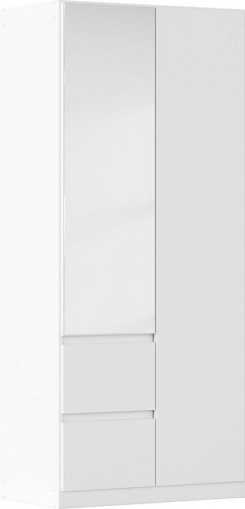 rauch Drehtürenschrank Kleiderschrank Schrank mit Spiegel Garderobe Garderobenschrank MAINZ grifflose Front mit Spiegel, Außentüren mit Push-to-Open Funktion Bild 1