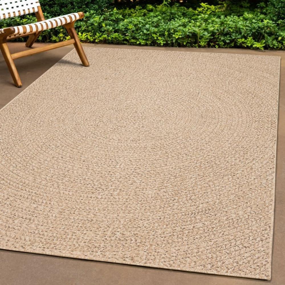 vidaXL Teppich 200x290 cm Jute-Optik Innen und Außen Bild 1