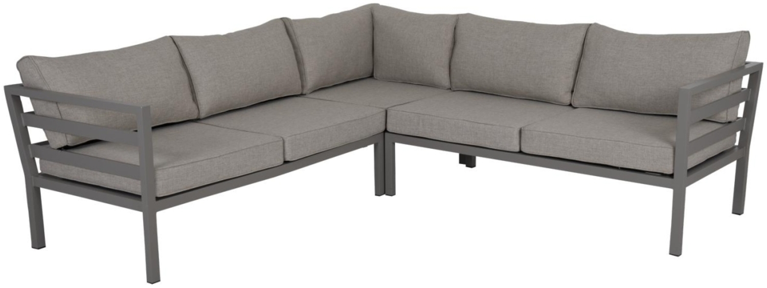 Gartenecksofa Weldon mit Kissen, Beige Bild 1