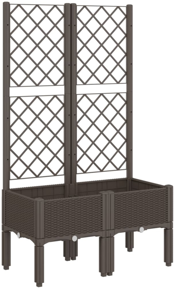 vidaXL Pflanzkübel mit Rankgitter Braun 80x40x142 cm PP 367925 Bild 1