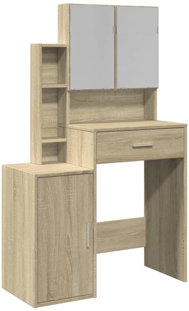 vidaXL Schminktisch mit Schrank Sonoma-Eiche 80x35x132 cm 848236 Bild 1