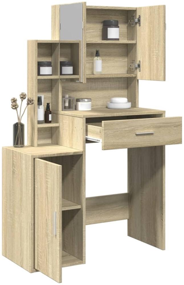 vidaXL Schminktisch mit Schrank Sonoma-Eiche 80x35x132 cm 848236 Bild 1