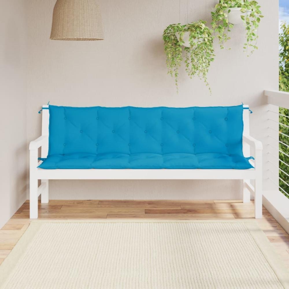 vidaXL Gartenbank-Auflagen 2 Stk. Hellblau 180x50x7 cm Oxford-Gewebe 361720 Bild 1