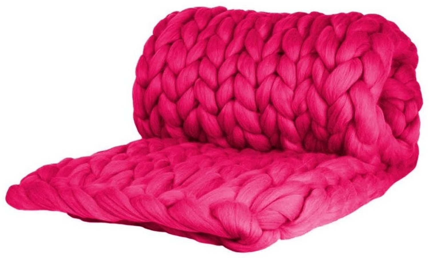 Wolldecke Cosima Chunky Knit, berry, Größe S (80 x 130 cm) Bild 1