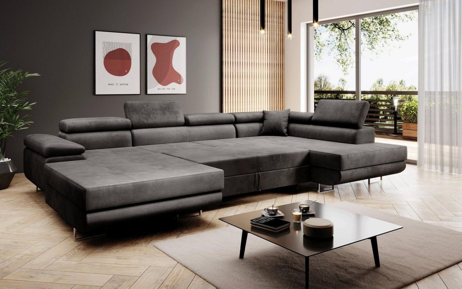 Luxusbetten24 Schlafsofa Designer Sofa Lago, mit Stauraum und Schlaffunktion Bild 1