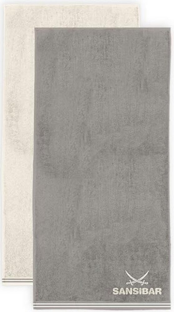 Sansibar Sylt Duschtuch Badetuch Saunatuch Frottier-Serie "Doubleface“, 80x150 cm, (1-St), mit hochwertig gewebtem Sansibar Logo Bild 1