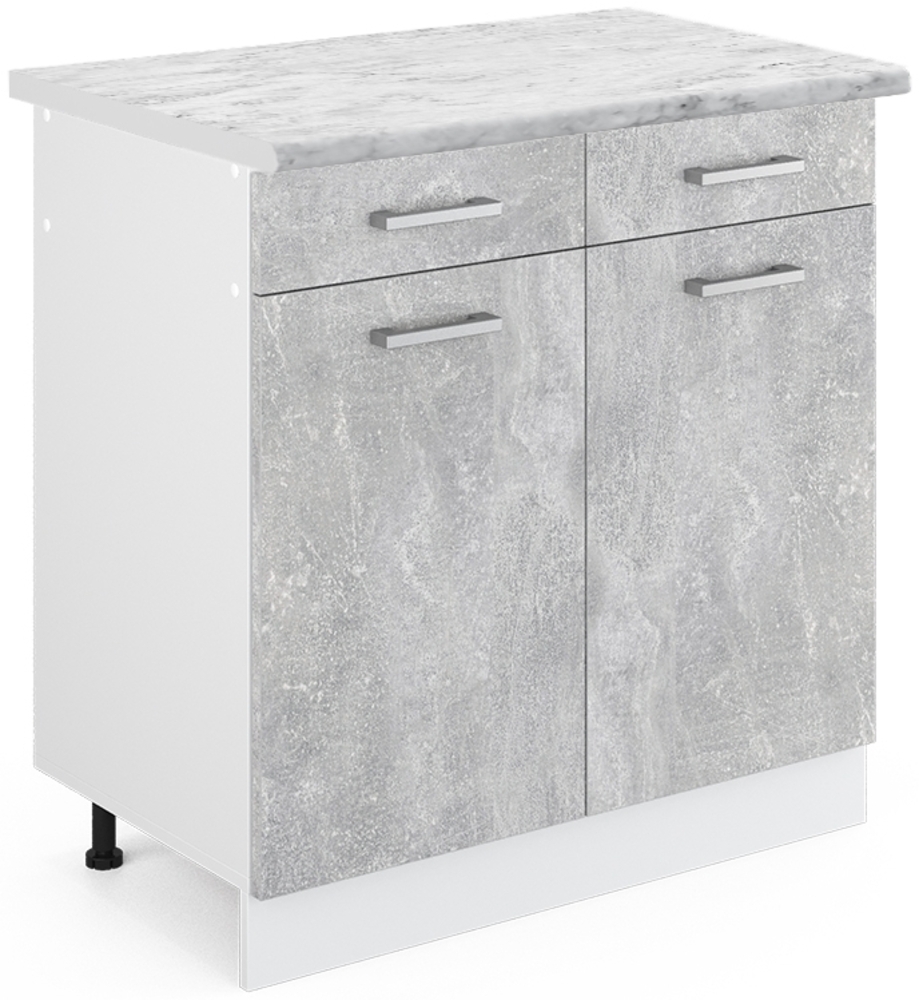 Vicco Küchenunterschrank Beton 80 cm , AP Marmor, R-Line Bild 1