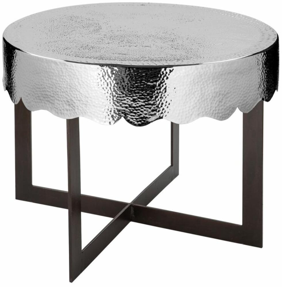 Fink Beistelltisch Carus schwarz, silberfarben Aluminium, vernickelt, Eisen, Metall Höhe 50 cm Bild 1